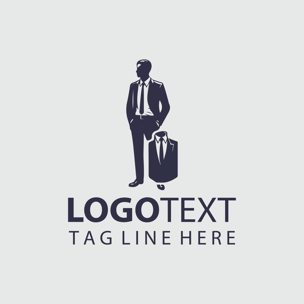 Tailored Majesty Man Dress Logo Design vector