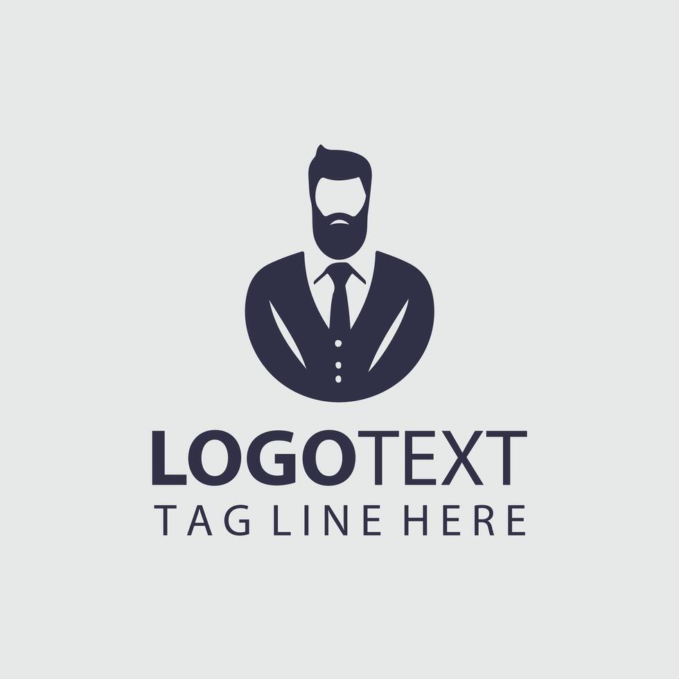 The Modern Gentleman Man Dress Logo Design vector