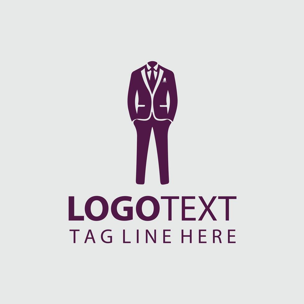 Legacy Tailor Man Dress Logo Design vector