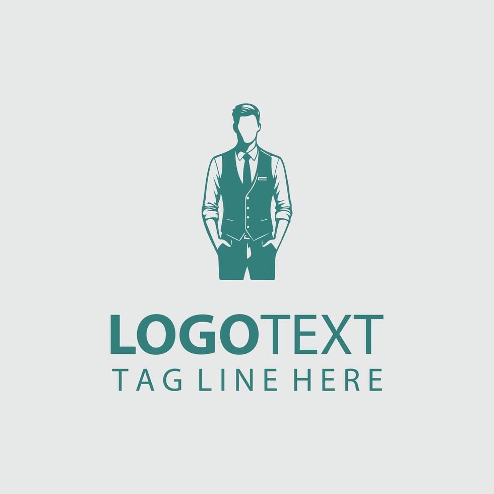Timeless Wear Man Dress Logo vector