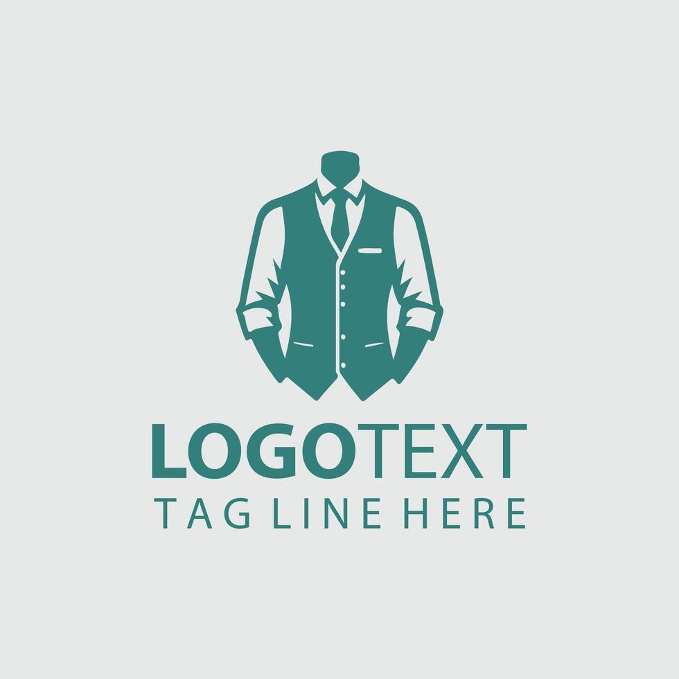 Modern Legacy Man Dress Logo vector