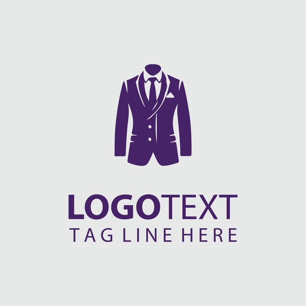 Suave Stitch Man Dress Logo vector