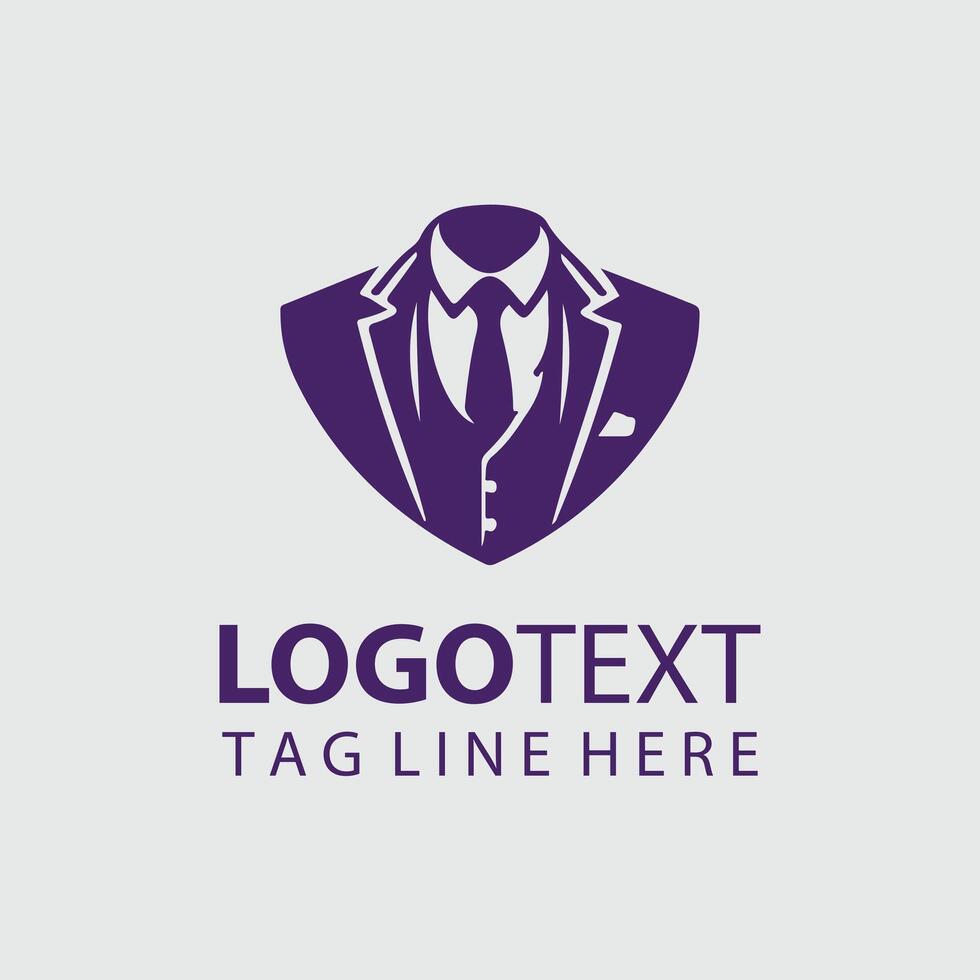 The Dapper Man Dress Logo Design vector