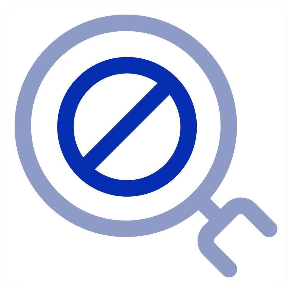 Search Prohibited icon vector