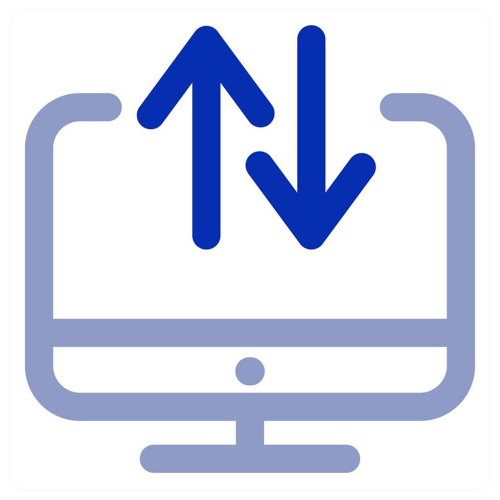 Laptop and Sync icon concept vector