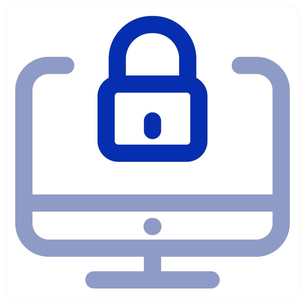 Lock Laptop icon concept vector