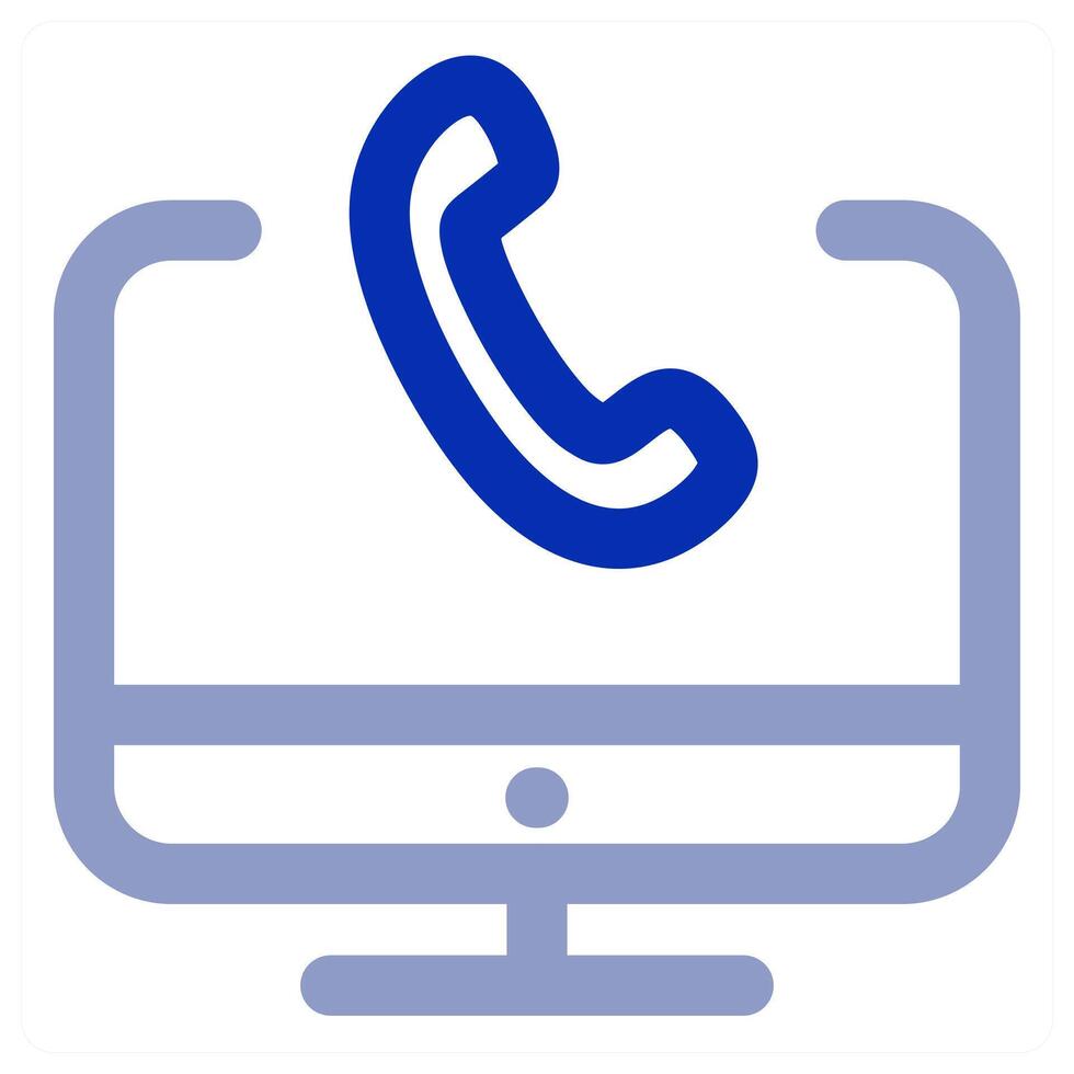 Laptop Call icon concept vector