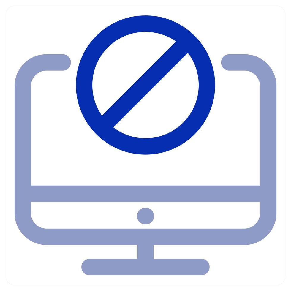 Laptop prohibited icon concept vector