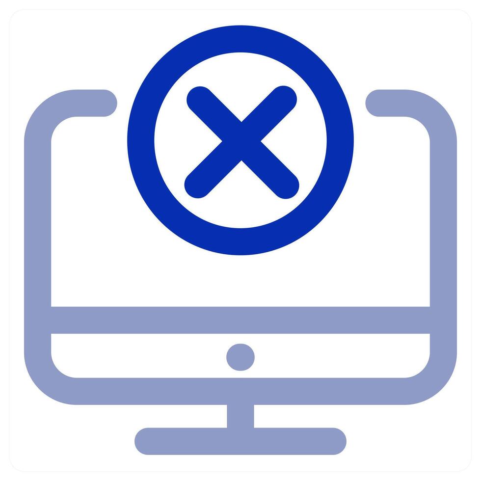 Wrong Laptop icon concept vector