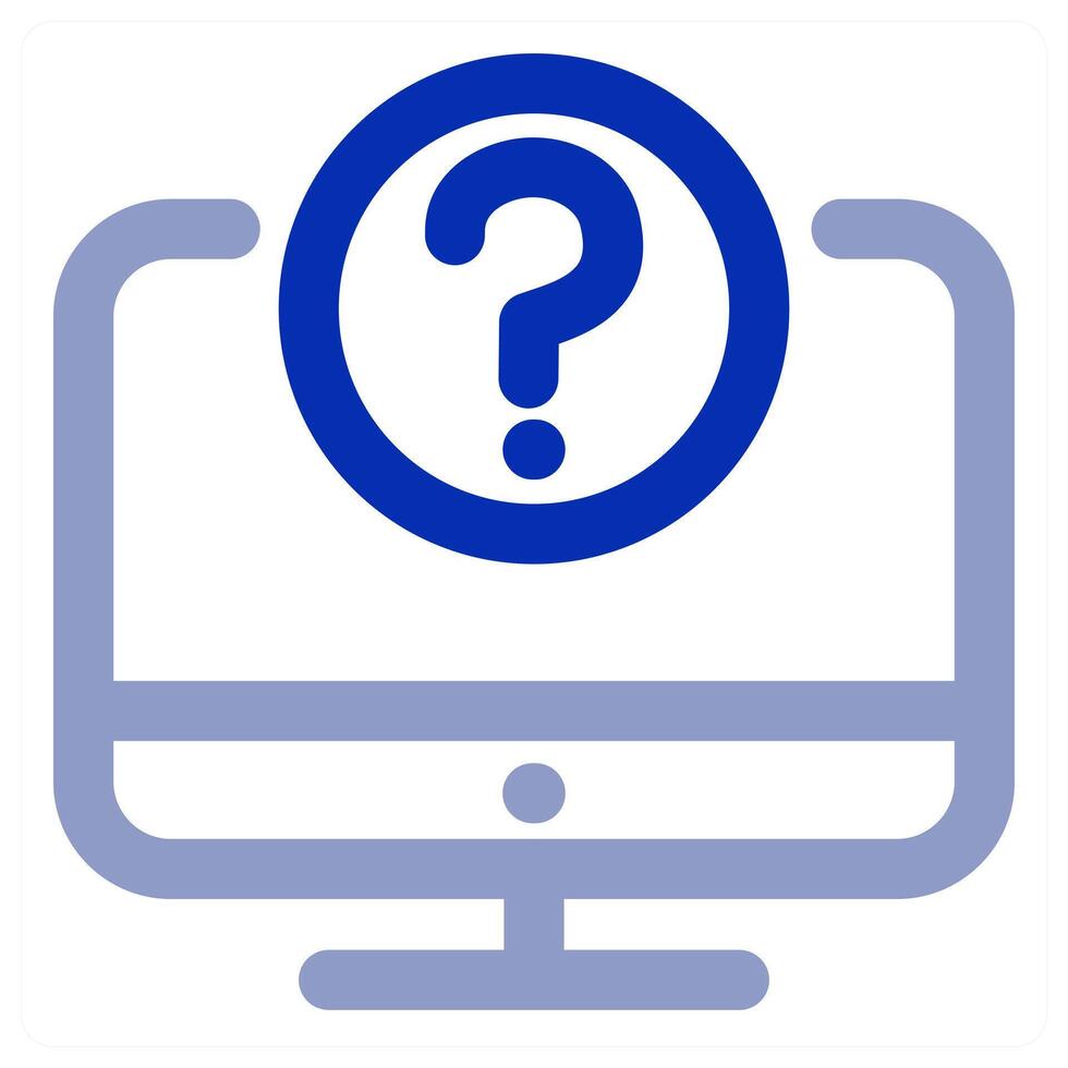 Laptop Query icon concept vector