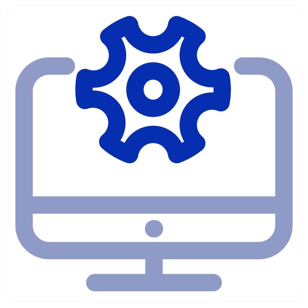Laptop Setting icon concept vector