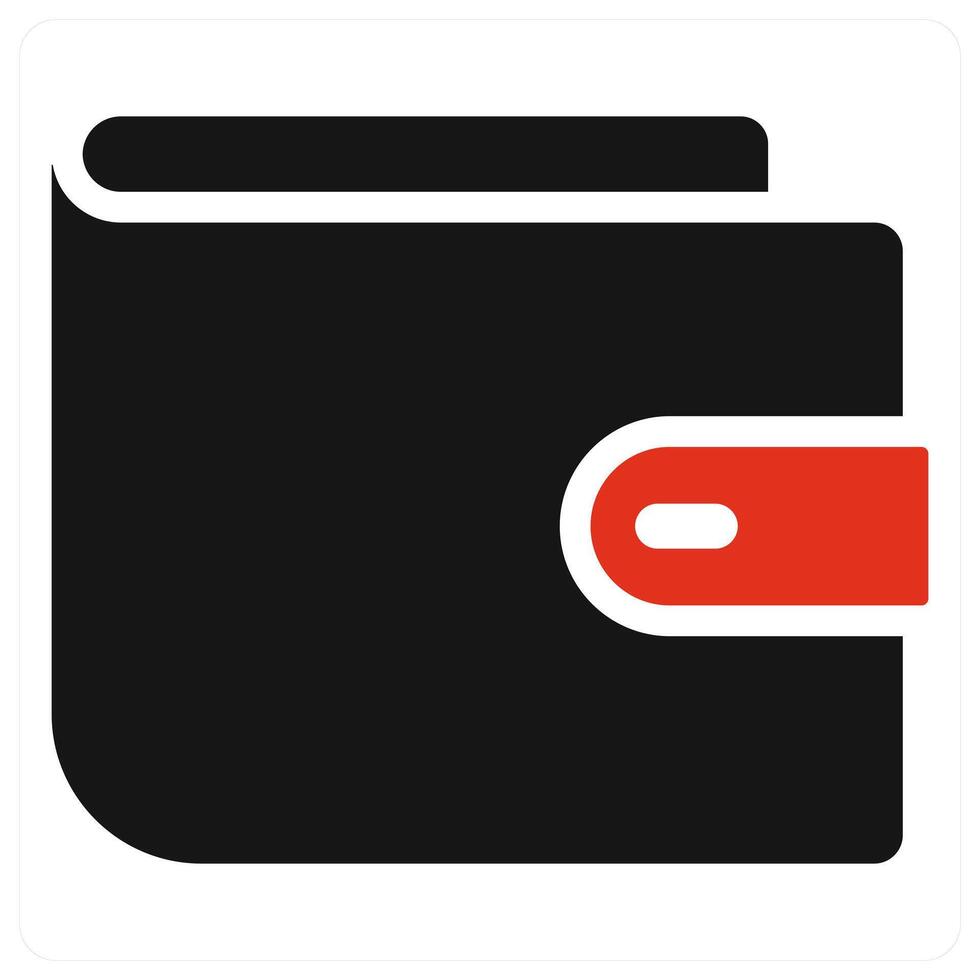 Wallet icon concept in red vector