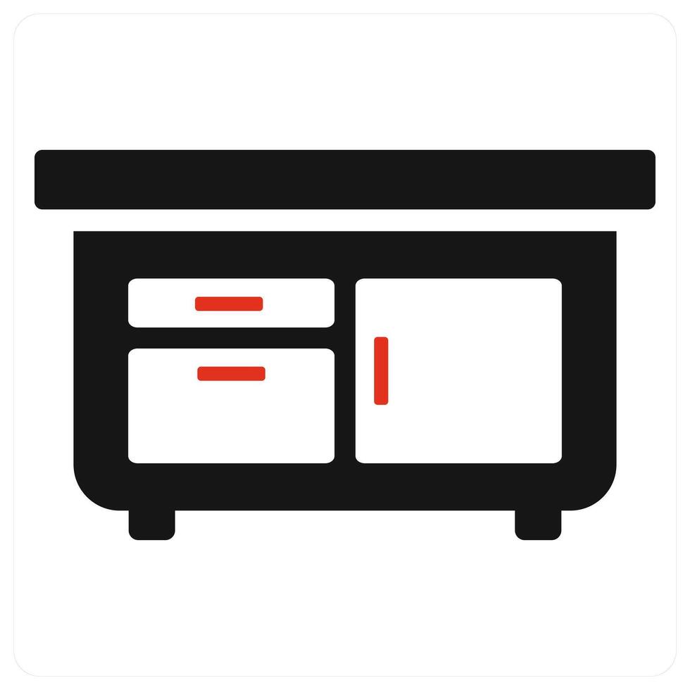 Drawers icon concept in red vector