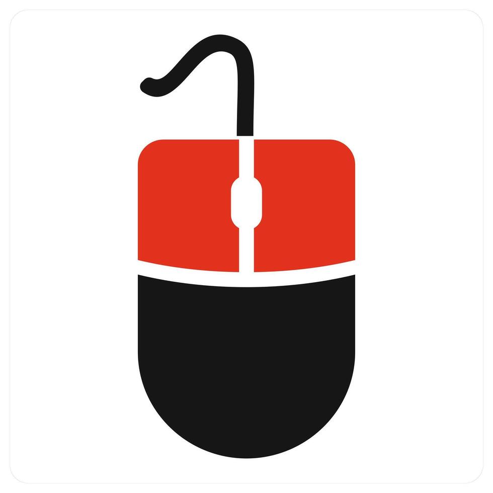 Mouse icon concept in red vector