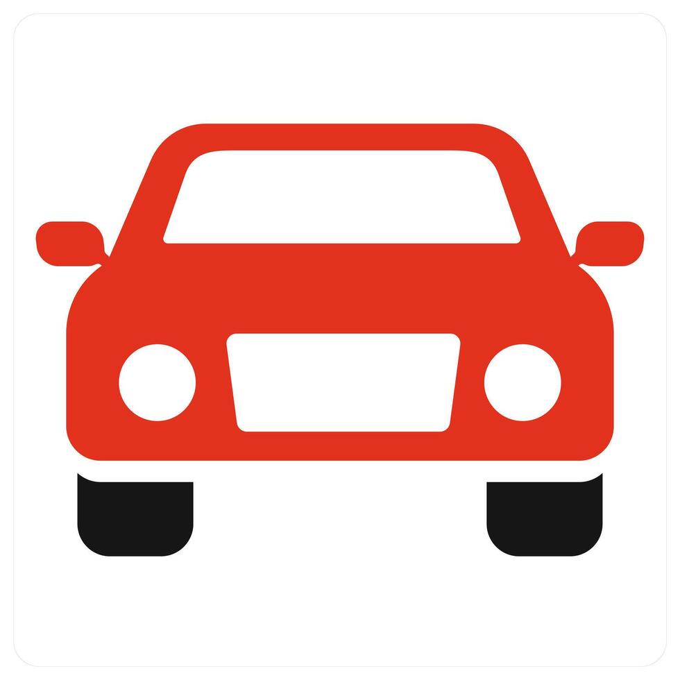 Car icon concept in red vector