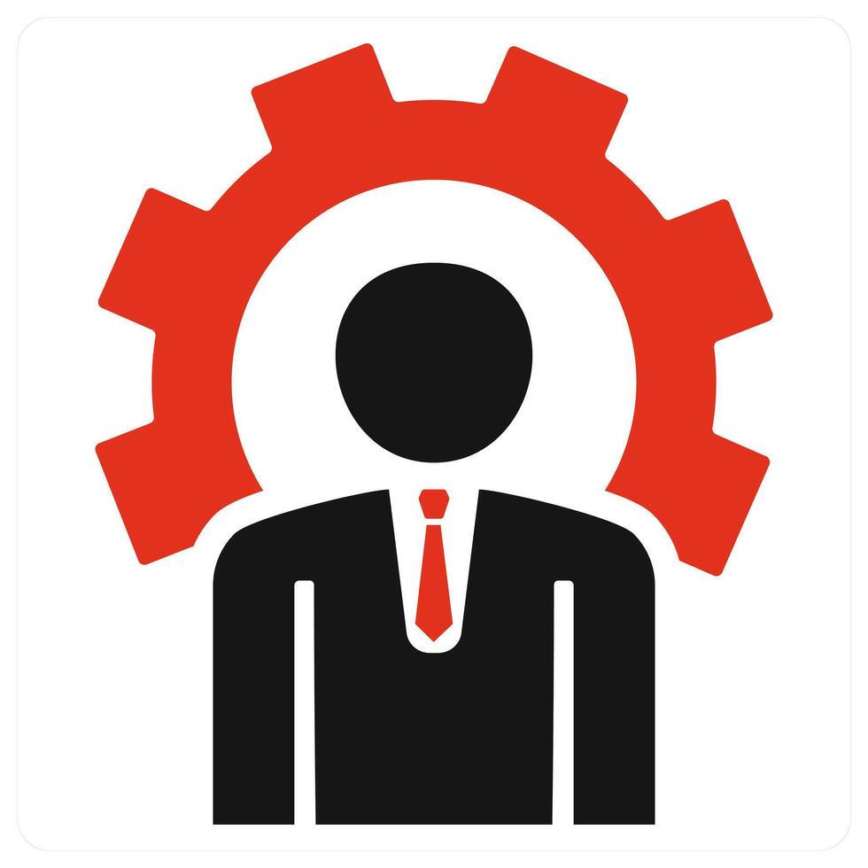Business Management icon concept in red vector