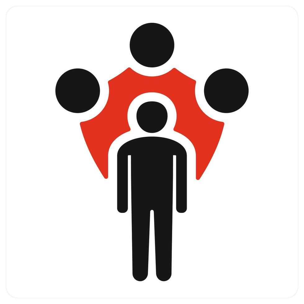Security Administrator icon concept in red vector