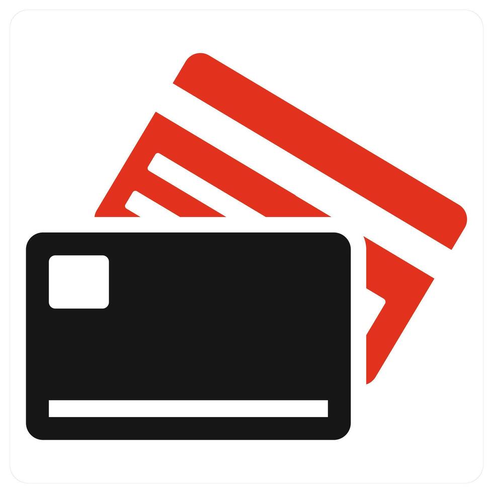 Credit Cards icon concept in red vector