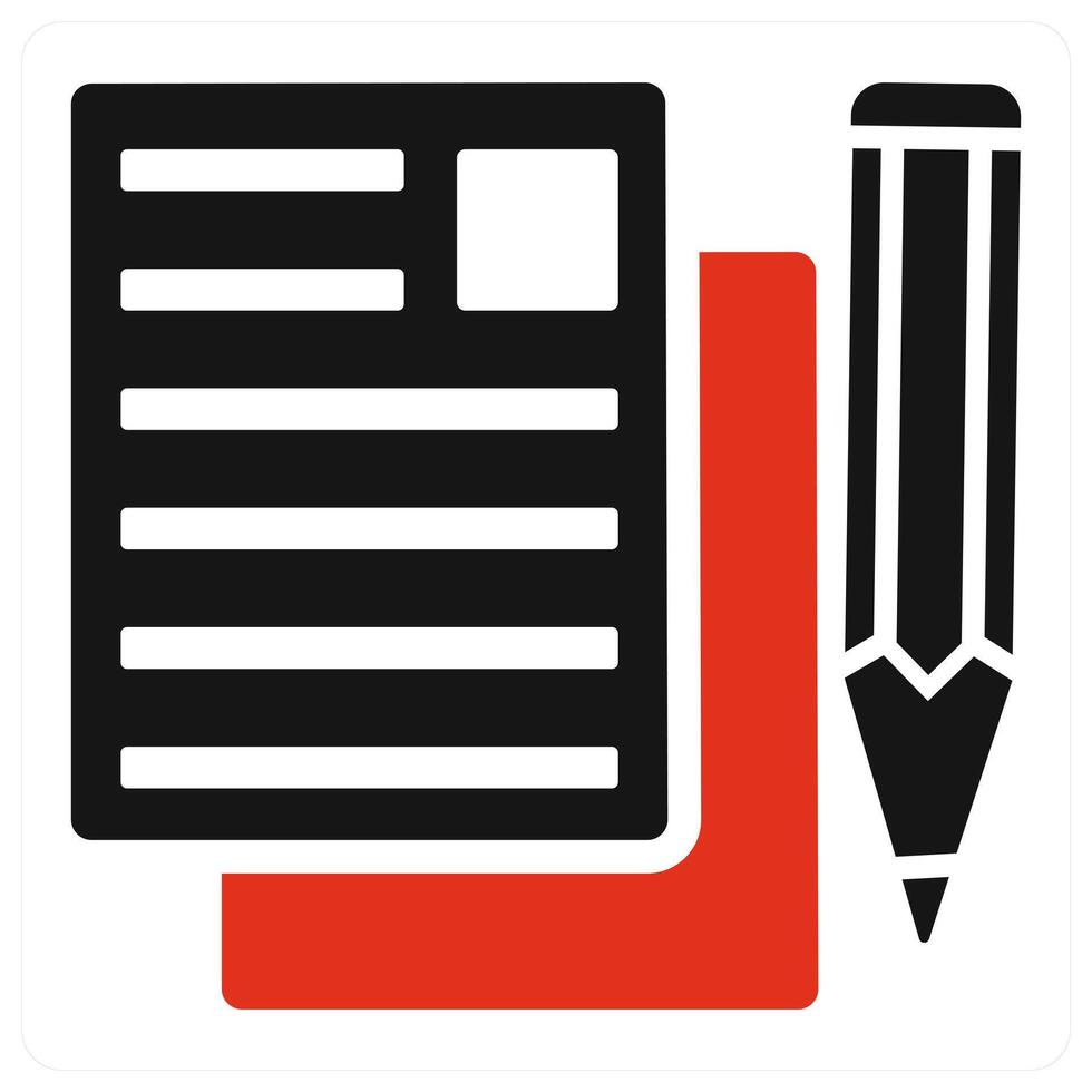 User Details icon concept in red filled vector