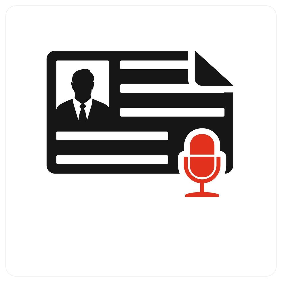 Identification Card icon concept in red vector
