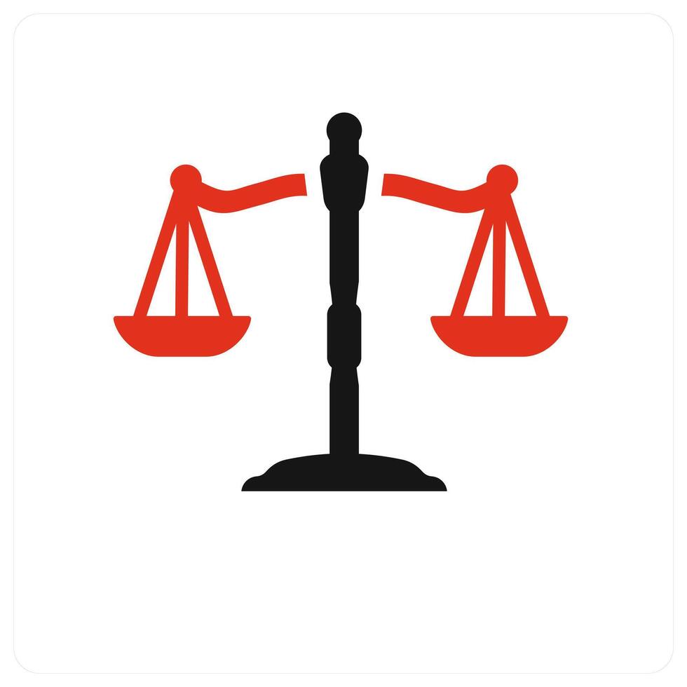 Balance icon concept in red vector