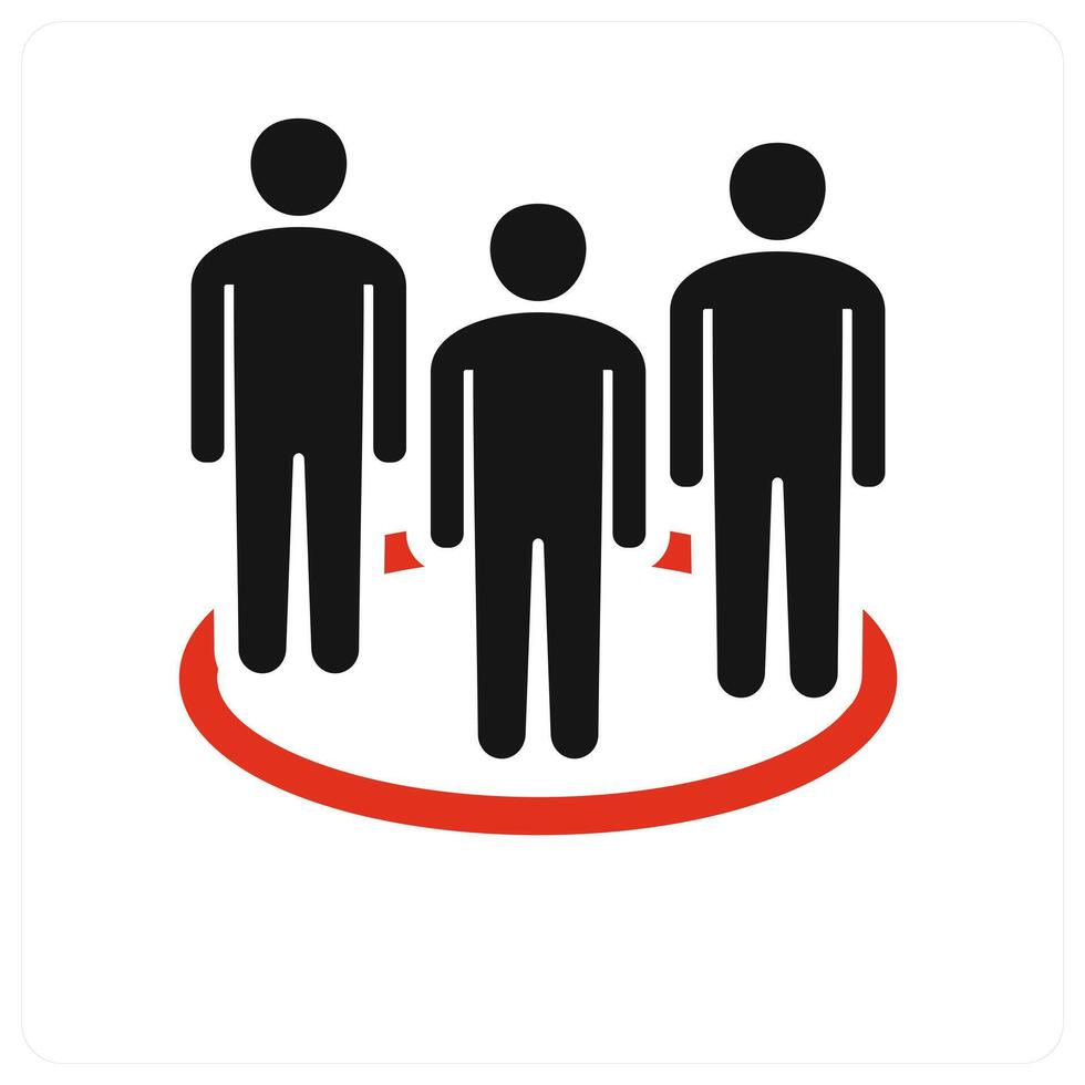 Managers icon concept in red vector