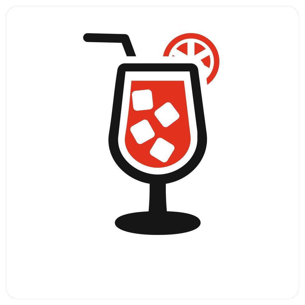 Soft Drink icon concept in red vector