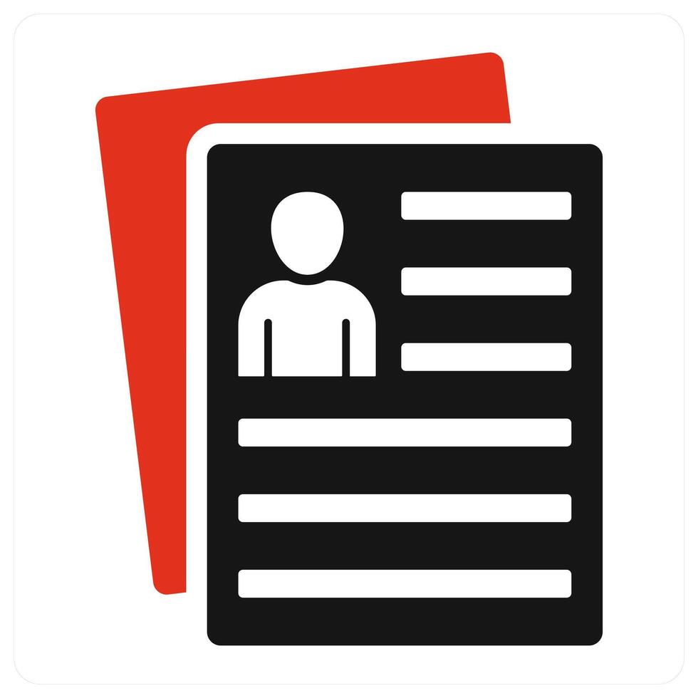 User Details icon concept in red and black vector