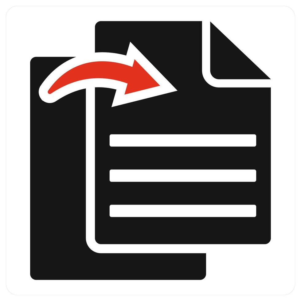 File Transfer icon concept in red vector