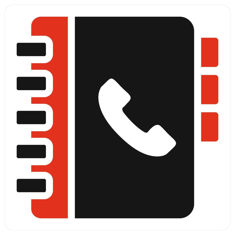 Contact Book icon concept in red vector