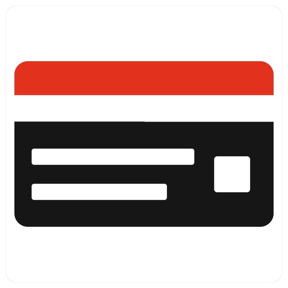 Credit Card icon concept in red color vector