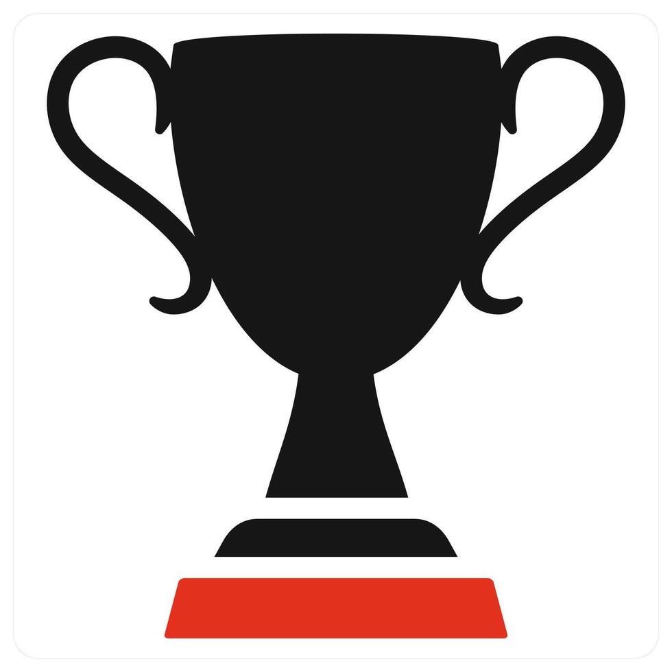 Trophy icon concept in red color vector