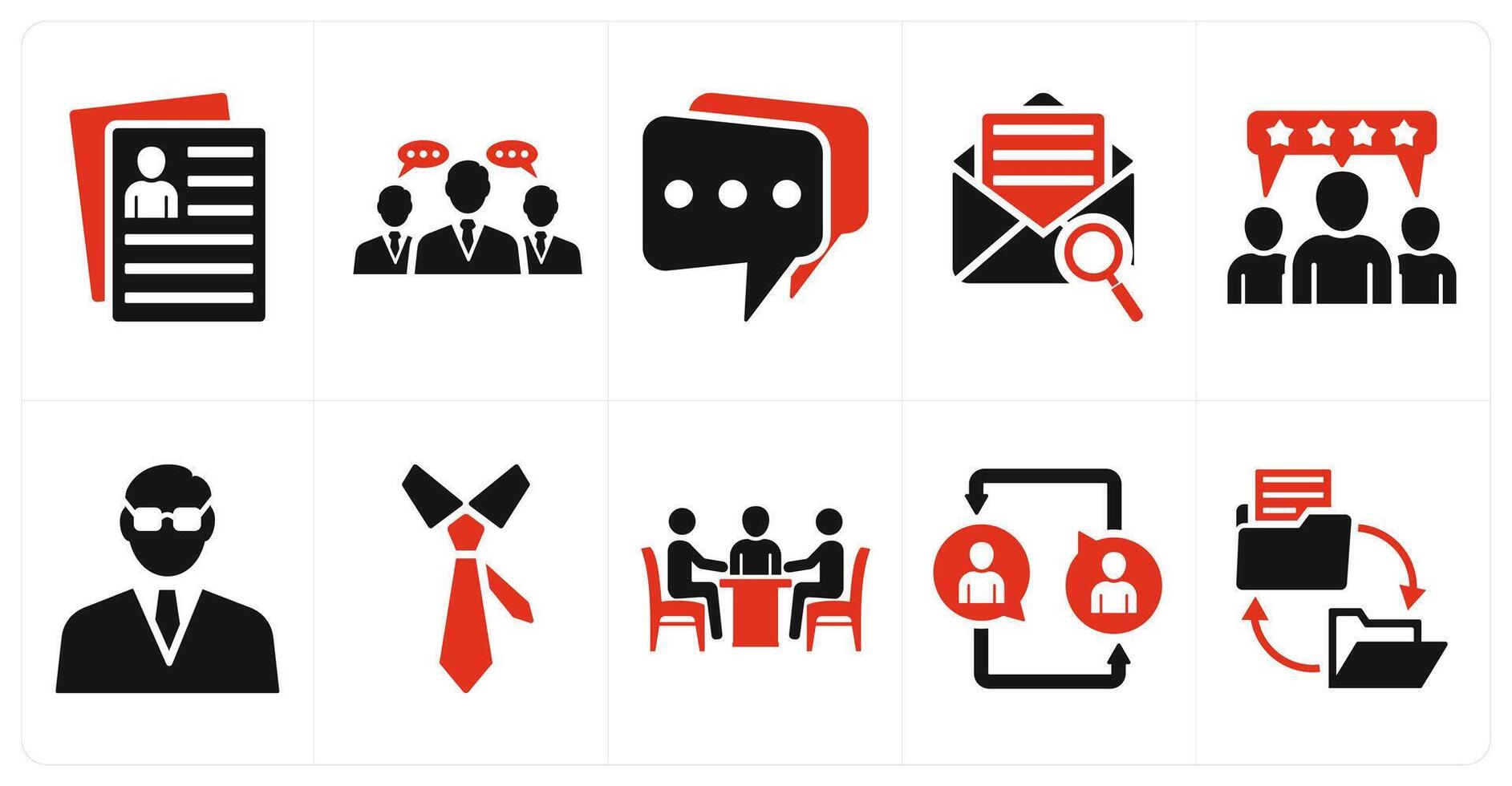 Set of ten 10 mix icons as user details, business conversation, message vector