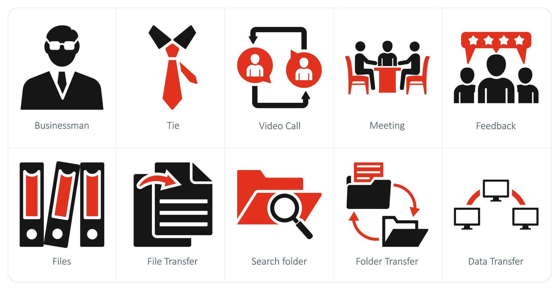 Set of ten 10 mix icons as businessman, tie, call vector