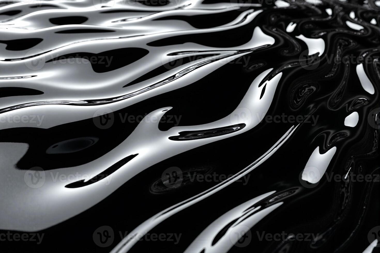 Black and white abstract background with waves photo
