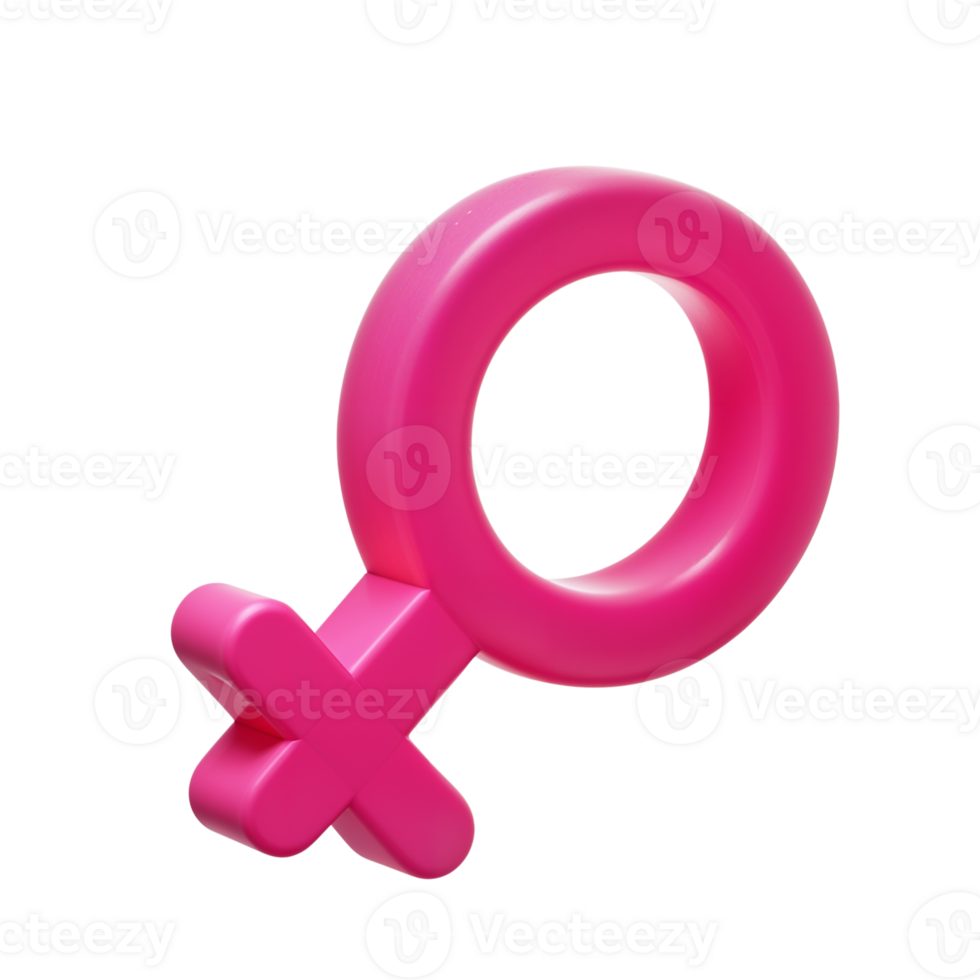 Bright pink female gender symbol displayed on a neutral background png
