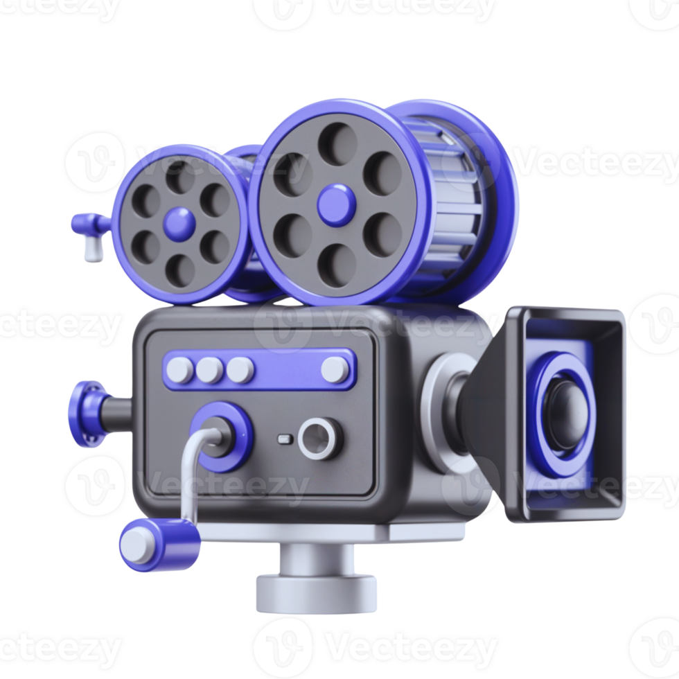 Retro style film camera with vibrant design and unique features png