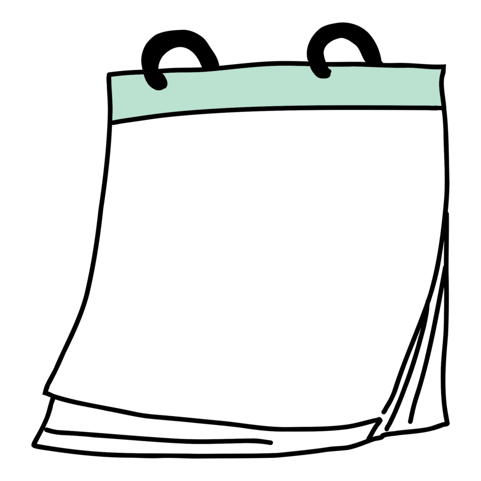 Simple Blank Calendar Page Illustration png