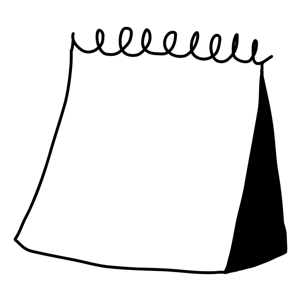 Blank Page Illustration in Notebook Style png