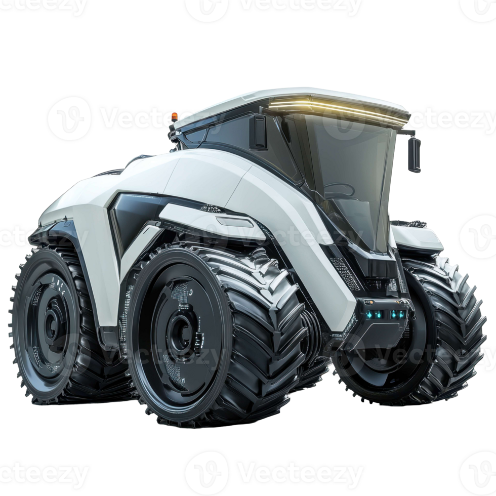 A futuristic tractor with a large wheel png