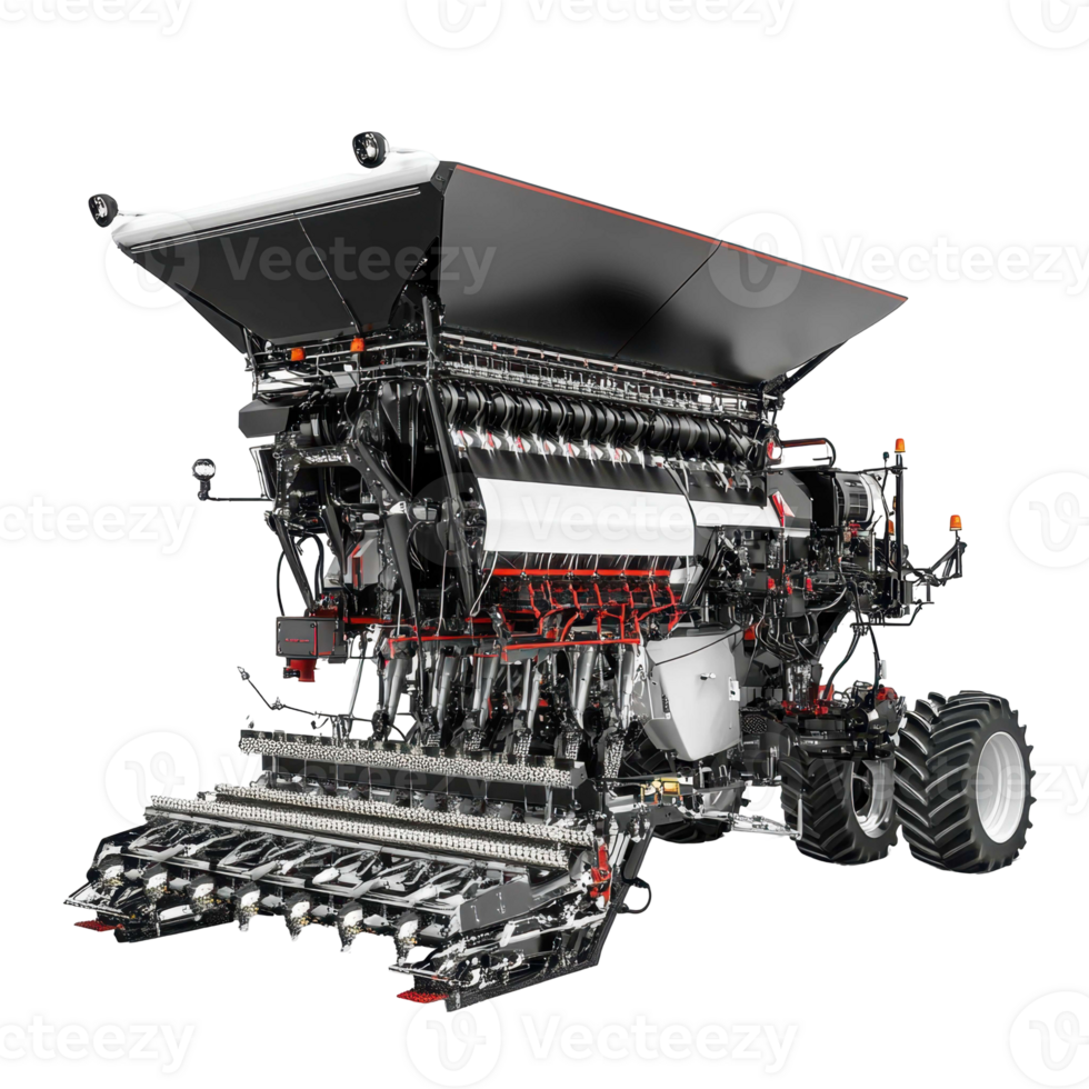 A tractor with a large machine on it png