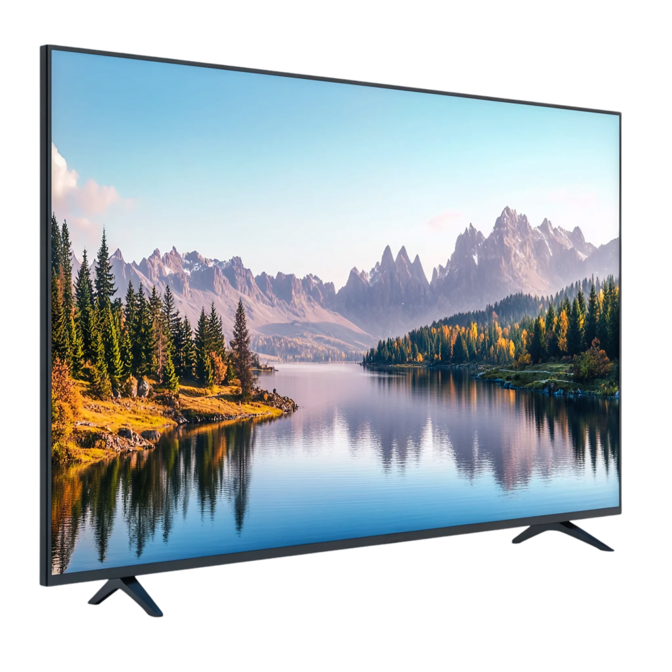 Flat Screen TV Display Isolated on Transparent Background png