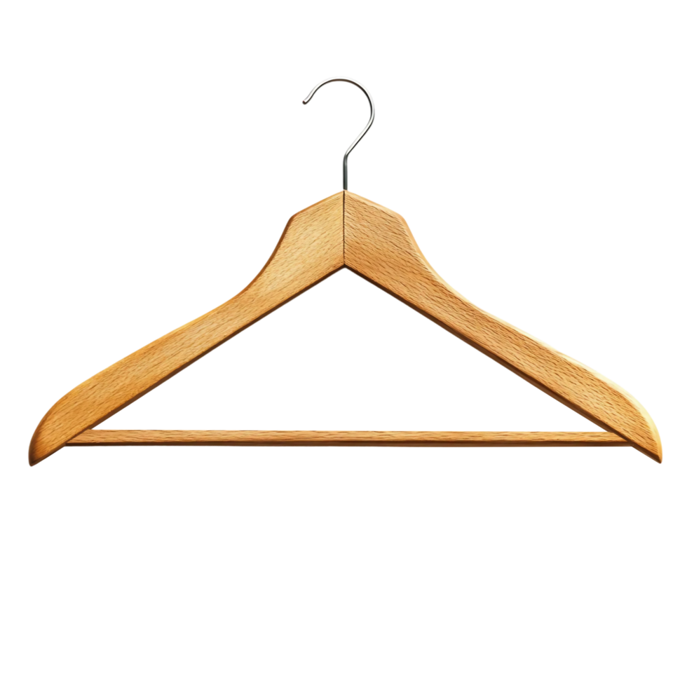 Wooden Hanger Isolated on Transparent Background png