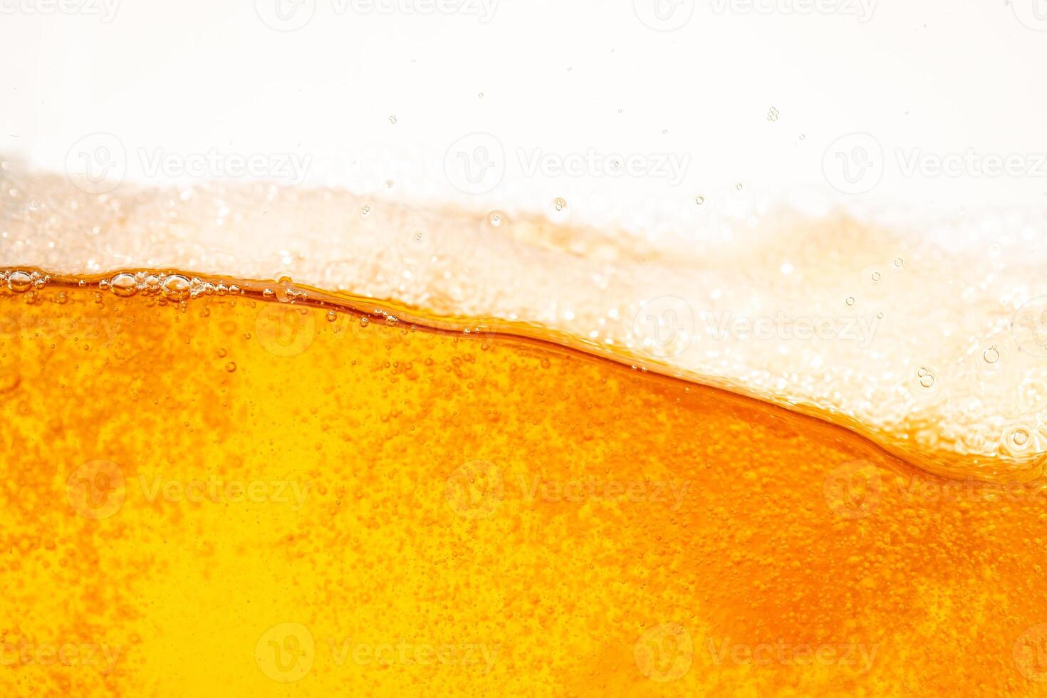 Close up bright orange Oil or beer splash texture and nature waves, Beautiful waves curve and little bubbles smooth for graphic design and background, Oil Bubbles photo