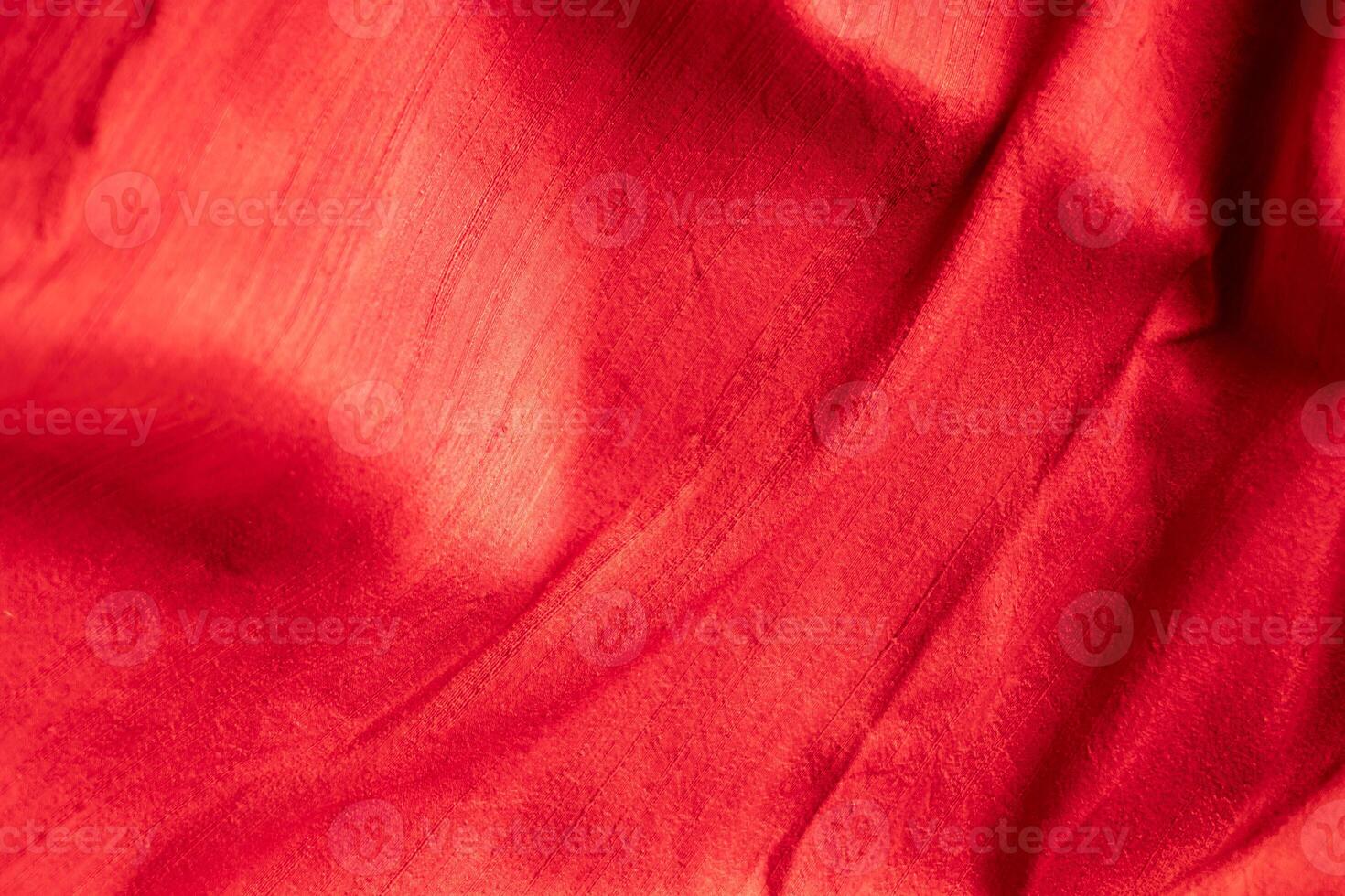 Abstract of shiny red silk White wrinkled fabric background texture and Texture with copy space ,Creased or wrinkled white fabric photo