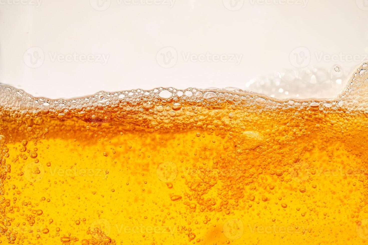 Close up bright orange Oil or beer splash texture and nature waves, Beautiful waves curve and little bubbles smooth for graphic design and background, Oil Bubbles, photo