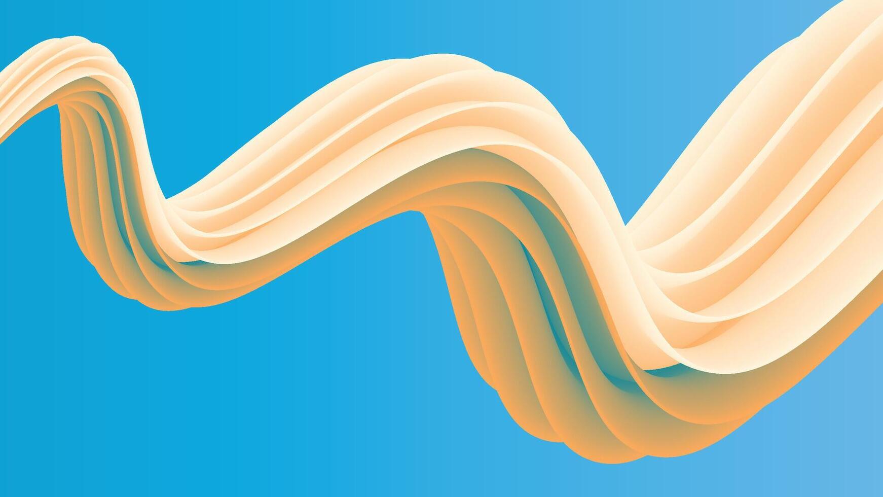 Abstract Fluid yellow and green color wave background, flow liquid lines design vector