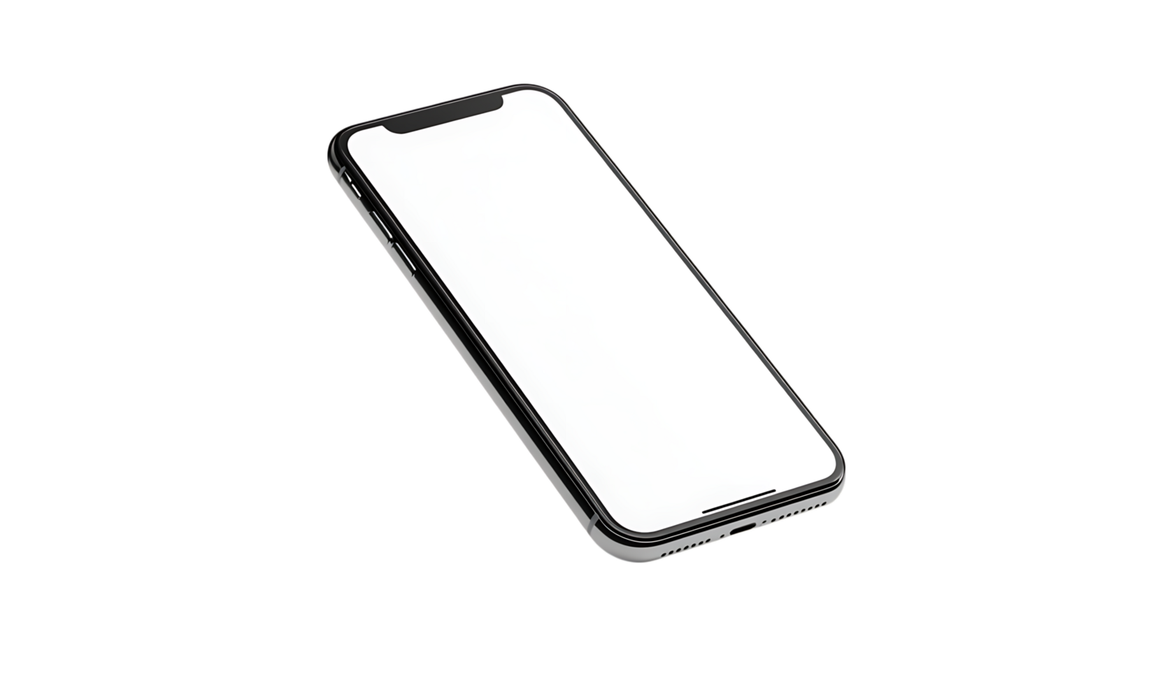Modern smartphone mockup with blank white screen for app presentation png
