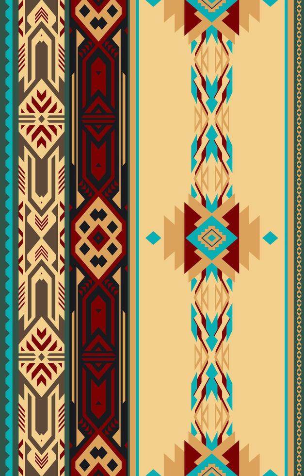 Hand drawn abstract seamless pattern, ethnic background, aztec style - great for textiles, banners, wallpapers, vector