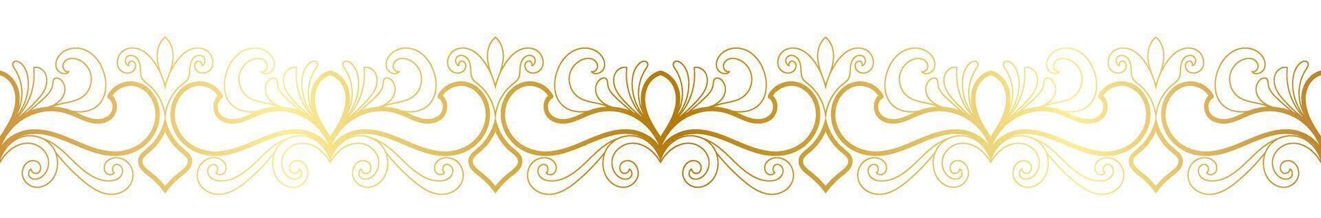 Golden brush head, vintage pattern, vintage lines, golden gradient abstract pattern vector